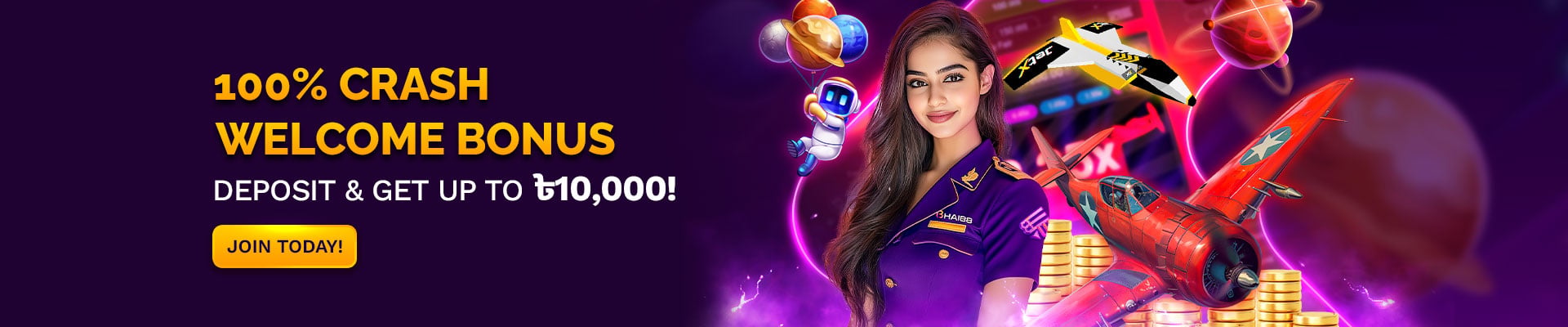 Bhai88 100% crash game welcome bonus up to 10000 taka